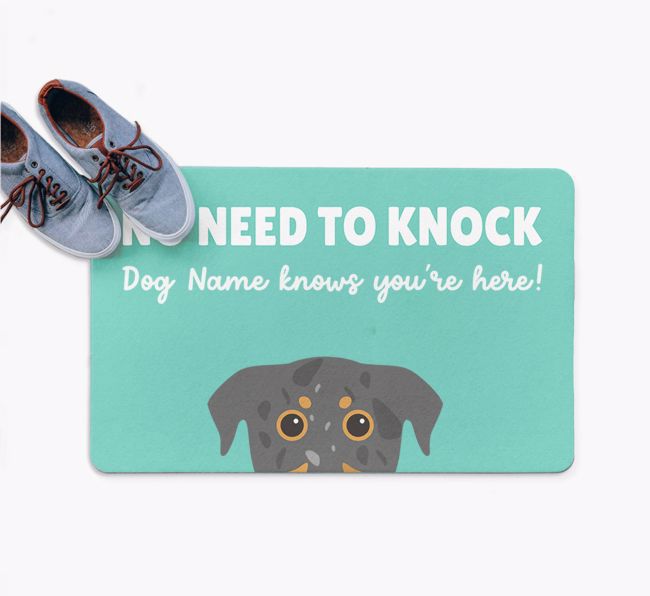 No Need To Knock: Personalized {breedFullName} Doormat